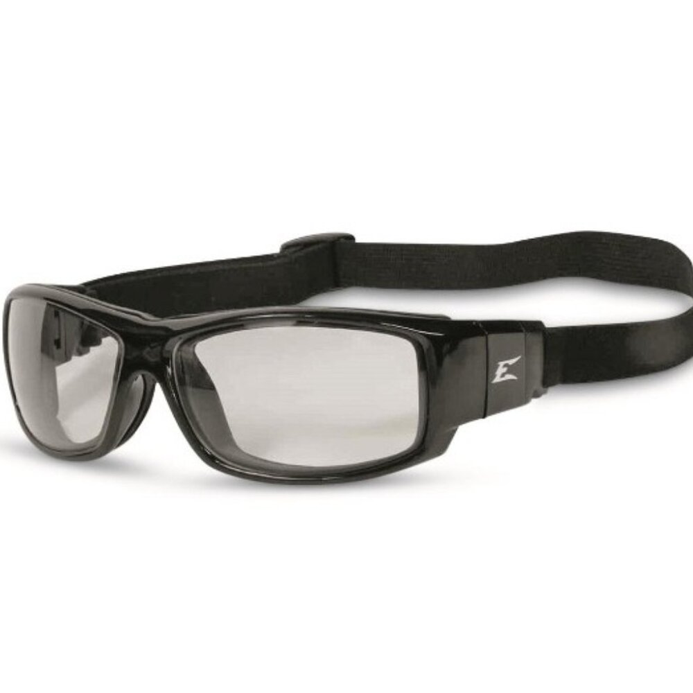 Edge Eyewear Tactical Caraz Clear Vapor Shield with Strap Shooting Glasses, New